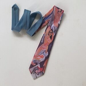 Ralph Marlin Novelty Art Necktie Men's Tie Abstract‎ Nude Figure USA Made